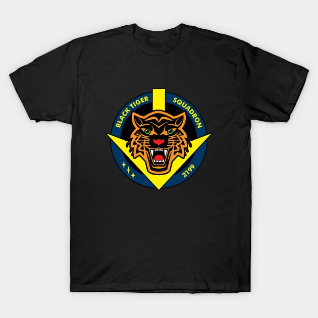 Black Tiger Squadron T-Shirt by GloopTrekker